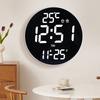12 Inch Large Screen Clock Bedroom Study LED Electronic Wall Clock Multifunctional Temperature Alarm Clock