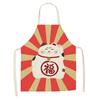 Кухонный фартук Lucky Cat, женский фартук для приготовления пищи, хлопковые льняные нагрудники, кухонный фартук для уборки дома, Kawaii фартук