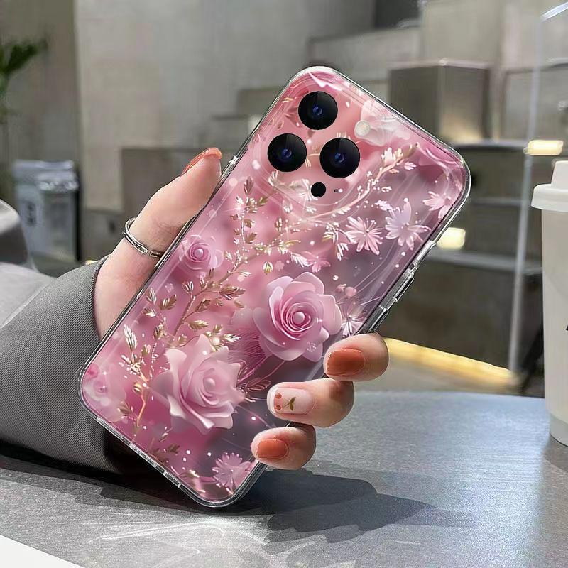 Цветочный креативный розовый силиконовый чехол-накладка с розой для Samsung Galaxy S25 Ultra S24 S23 S21 FE S22 Plus A16 A36 A35 A55 A54 A53