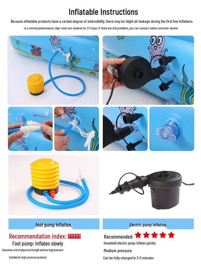 Надувной ПВХ Семейный Бассейн - Утолщенный Открытый Детский Бассейн