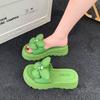 Popular Fashion Muffin Non-slip Heightening Beach Sandals 2025 Summer Wear New Thick-soled Fairy Wind Cool Slippers