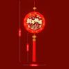 3D Glowing New Year Lantern Easy Hanging Good Luck Design Red Hanging Lanterns Pendant Style Year Of The Horse Hanging Lights