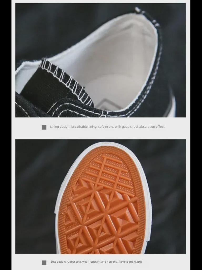F003 Women's Trendy Low-Top Velcro Canvas Shoes - Casual Rubber Sole Sneakers