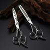 Professional 440C Steel 6 '' Hollow Scissor Cut Hair Scissors Haircut Thinning Barber Cutting Shears Hairdressing Scissors