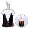 Diamond Decanter Clear for Liquor Wine Bottle Home Decor Fathers Gifts