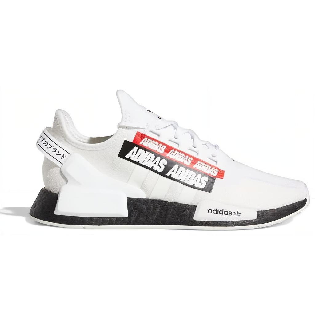 adidas NMD_R1 V2 'Overbranded' (унисекс) Повседневная обувь Cloud White Core Black Scarlet H02537
