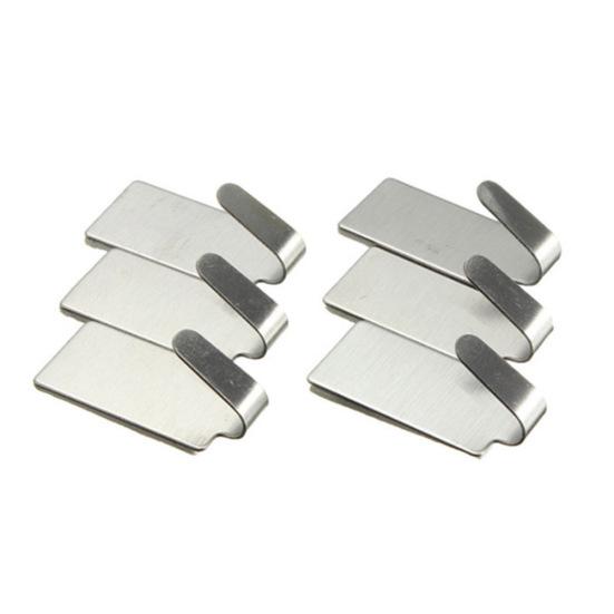 6шт липкий клейкий бесшовный настенный крючок из нержавеющей стали вешалка для одежды для полотенец