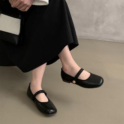 Корейская версия дизайнерских балеток, неглубокие туфли-лодочки, маленькие кожаные туфли, летняя женская обувь, французские ретро-туфли Мэри Джейн