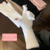 Female Gloves Cold Furry Winter Open Finger Touch Screen Warm Korean Version Riding Student Writing