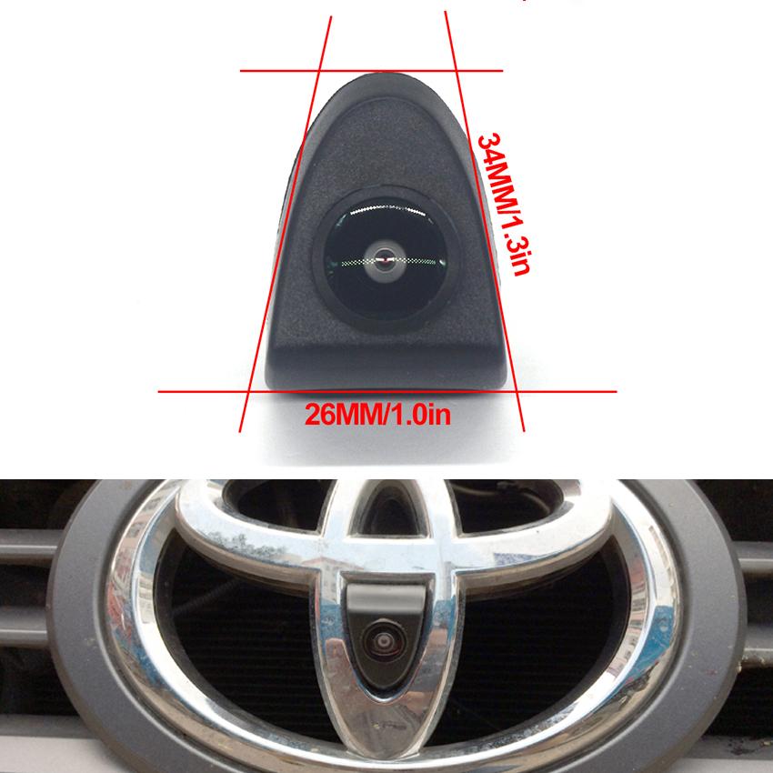HD CCD AHD Автомобиль Логотип Камера Переднего Вида Для Toyota Avensis Crown Reiz Prius Prado Camry Yaris Corolla Hilux 140° Широкоугольный