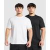 Футболка, 2 шт. в упаковке, белая, черная A7a2v Wb86