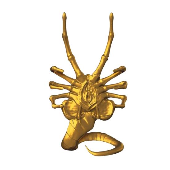 Подставка для телефона Чужой Лицехват 3D-печать 18 см Декор в стиле научной фантастики Фигурка Устойчивая док-станция для просмотра без рук Уникальный подарок для фанатов и энтузиастов Чужого