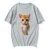 Men and Women's Funny Cat 3D Print Casual T-Shirt, Summer Harajuku T Shirts, Girl and Boy Fashion Clothes