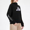 adidas Повседневная толстовка с капюшоном и принтом логотипа с длинными рукавами, женские топы, черный цвет H09755