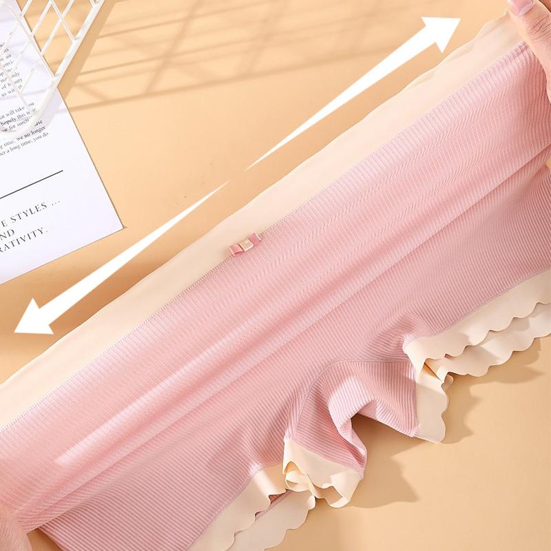 Flarixa Mid Waist Seamless Shorts Plus Size Women's Summer Panties Thin Modal Cotton Antibacterial Shorts Under Dress