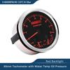 ELING Car Boat 85mm Multifunctional 0-60MPH Speedometer Tachometer Water Temp Oil Pressure 0-80PSI 5Bar 10Bar with Red Backlight