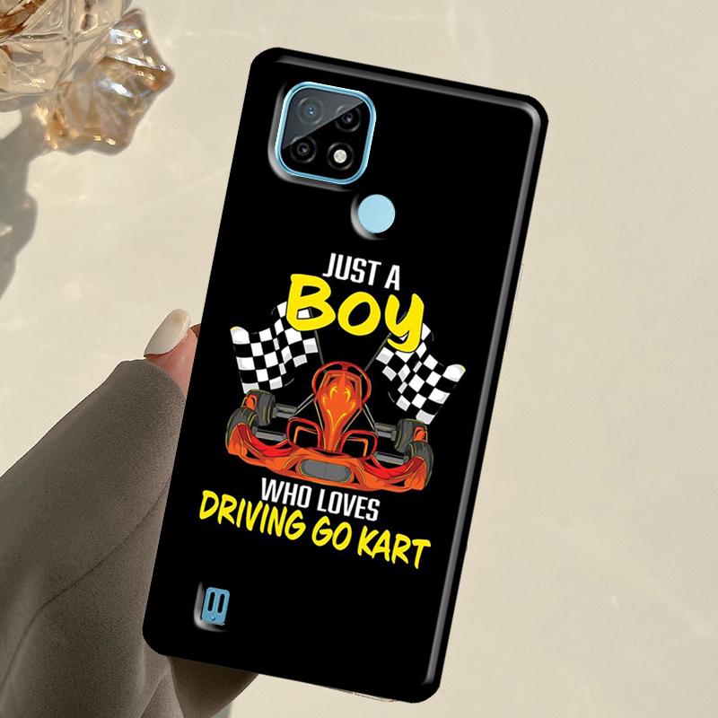Чехол для Realme C55 C51 C21Y C25S C75 C67 C61 C53 13 12 10 11 14 Pro Plus GT 6T 6 5 GT7 Pro с рисунком 'Boy Racer Car'