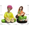 Смола Раджастхани Музыкальная Пара Декоративный Экспонат для Домашнего Декора (Упаковка из 2 штук, разноцветная)