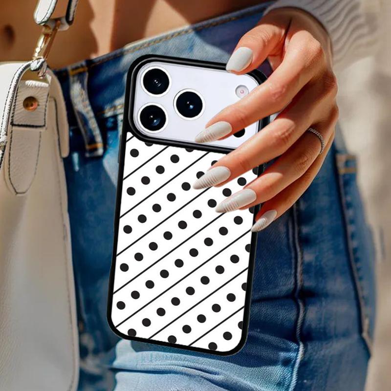 Чехол для телефона с принтом в горошек, полоски, абстрактное искусство для iPhone 17 Air 14 15 13 12 Max, чехол для Apple 16e 11 Pro Max Plus Coque