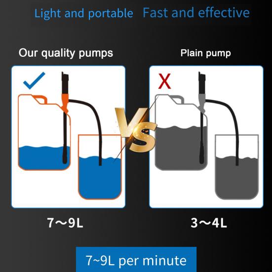 Портативный перекачивающий насос Электрический сифонный насос с батарейным питанием Мощное всасывание Простой в использовании ручной перекачивающий насос для мазута