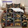 Darkness Destiny Death Note Bedding (1 * duvet cover + 2 * pillowcase, without core) 2D Flat Duvet cover and pillowcase Soft and comfortable
