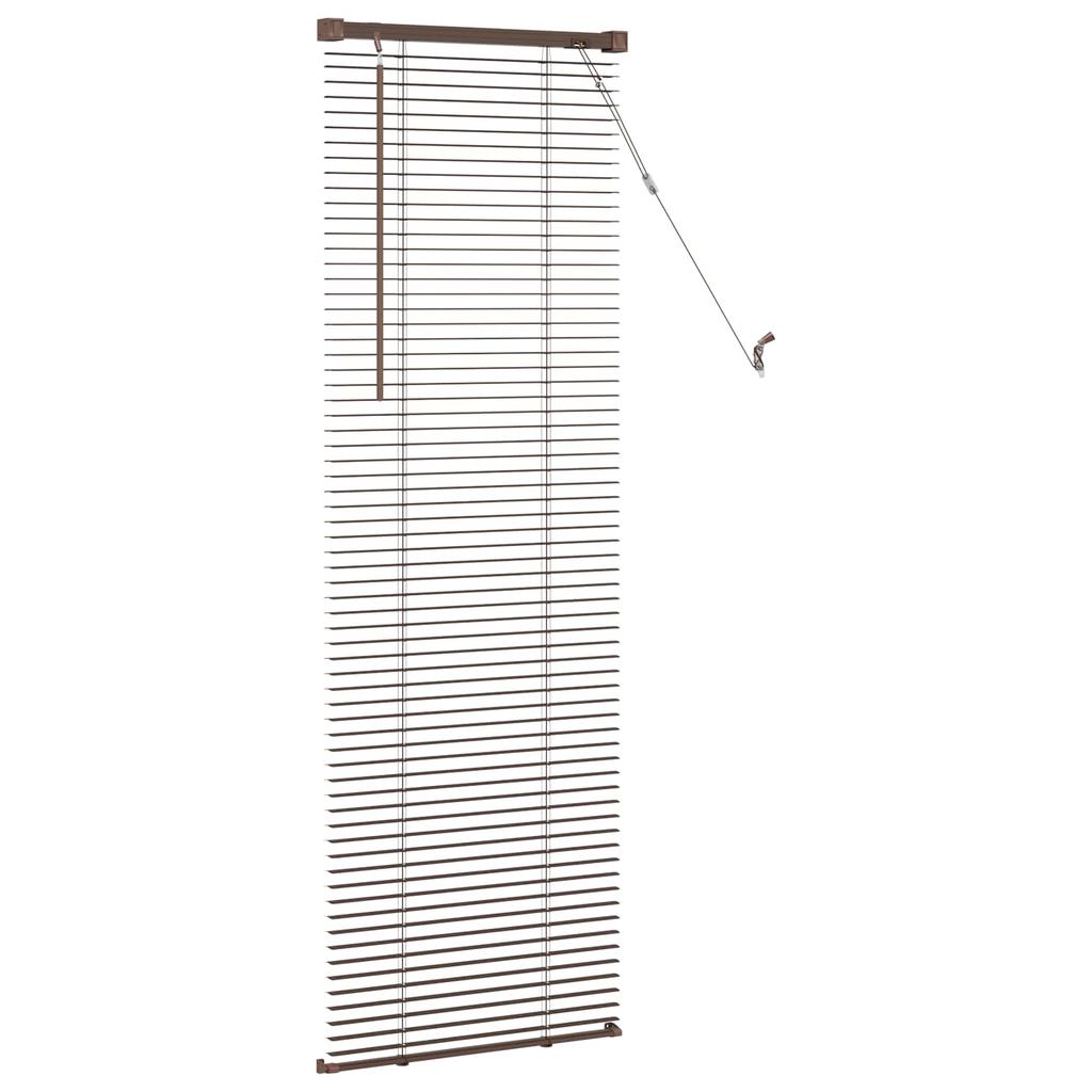 Venetian Blind Dark Brown with Pattern 150 x 40 cm 25 mm PVC