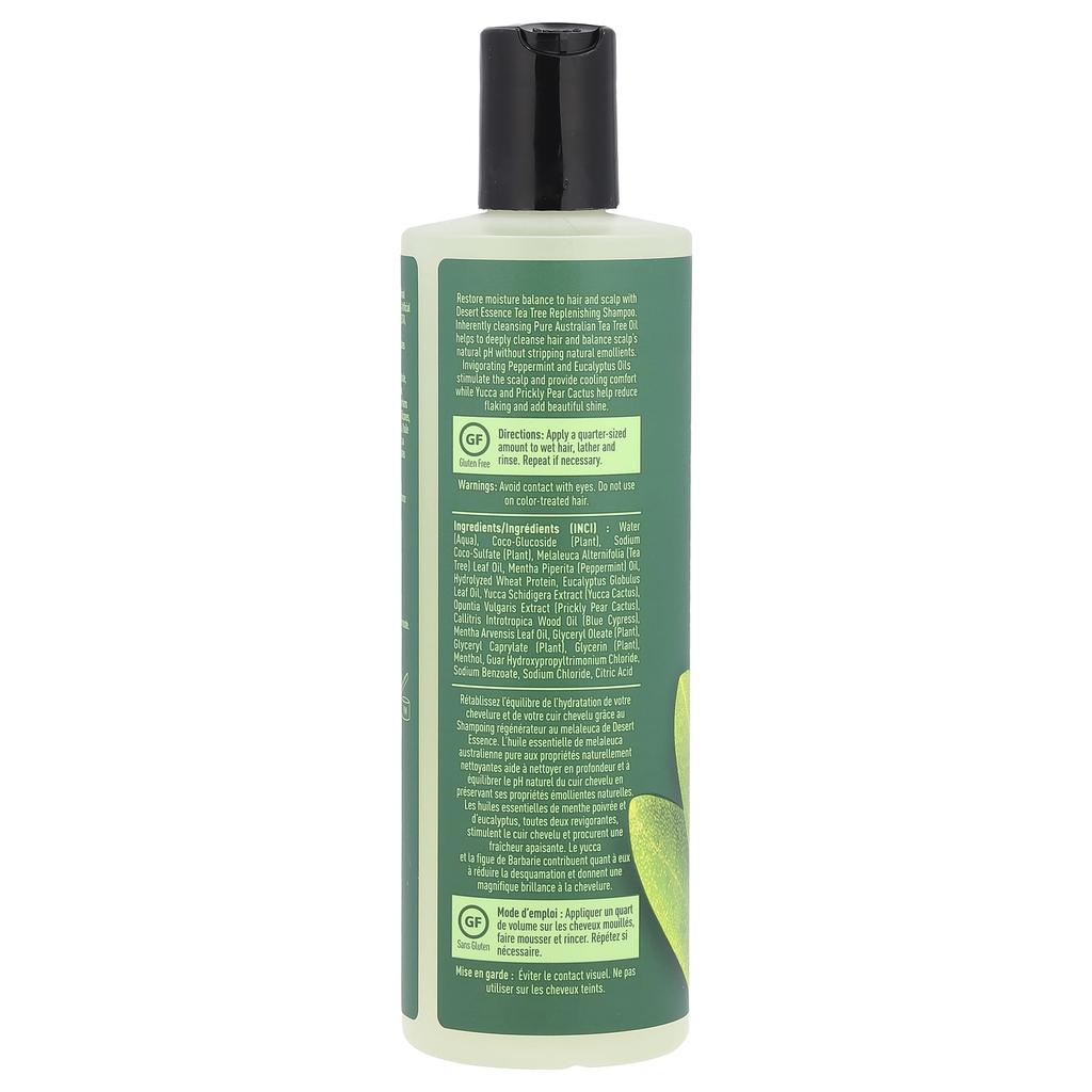 Desert Essence Питательный шампунь с маслом чайного дерева, мятой и юккой, 12,7 жидких унций (375 мл)