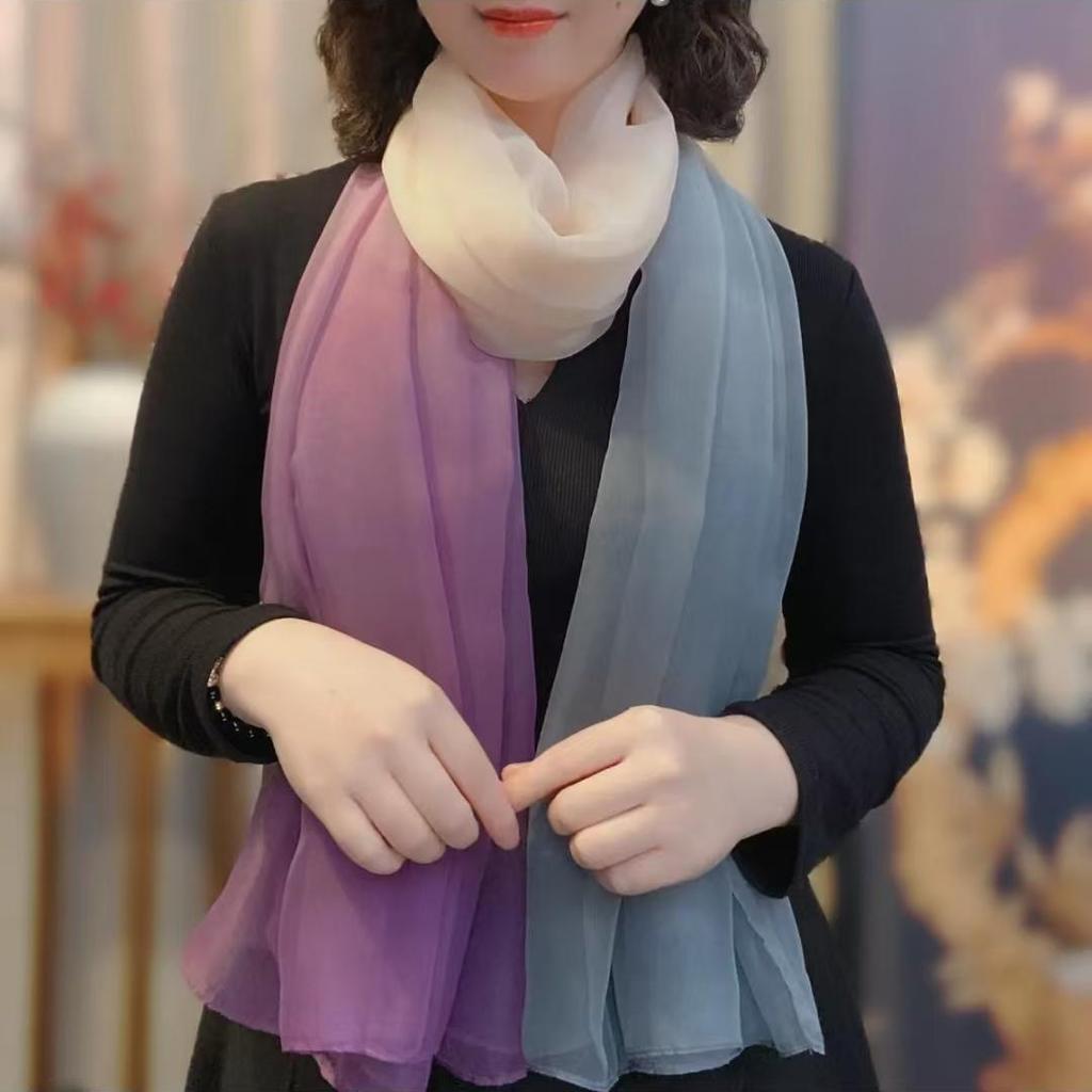 New Spring and Summer Soft Yarn Scarf Large-size Printed Beach Towel High-end Sun Protection Scarf Shawl