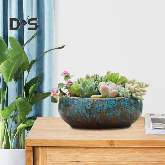 Керамическая чаша-лото для водных растений, герметичный гидропонный цветочный горшок, высокотемпературная керамическая чаша для суккулентов, аквариум