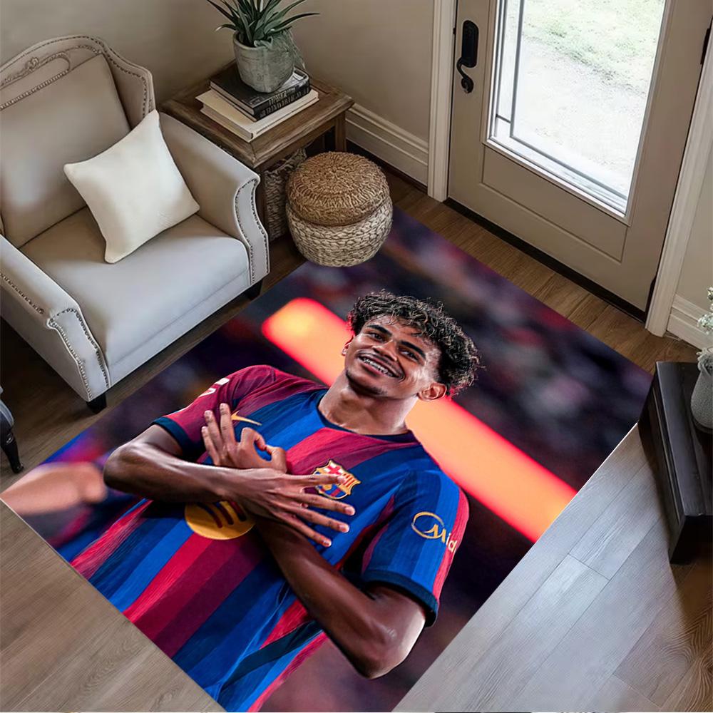 Lamine Yamal's Barcelona Skills Floor Mat Suitable for Bedrooms Study room Balcony Hallway Antislip Carpet Office home decor Best for Christmas