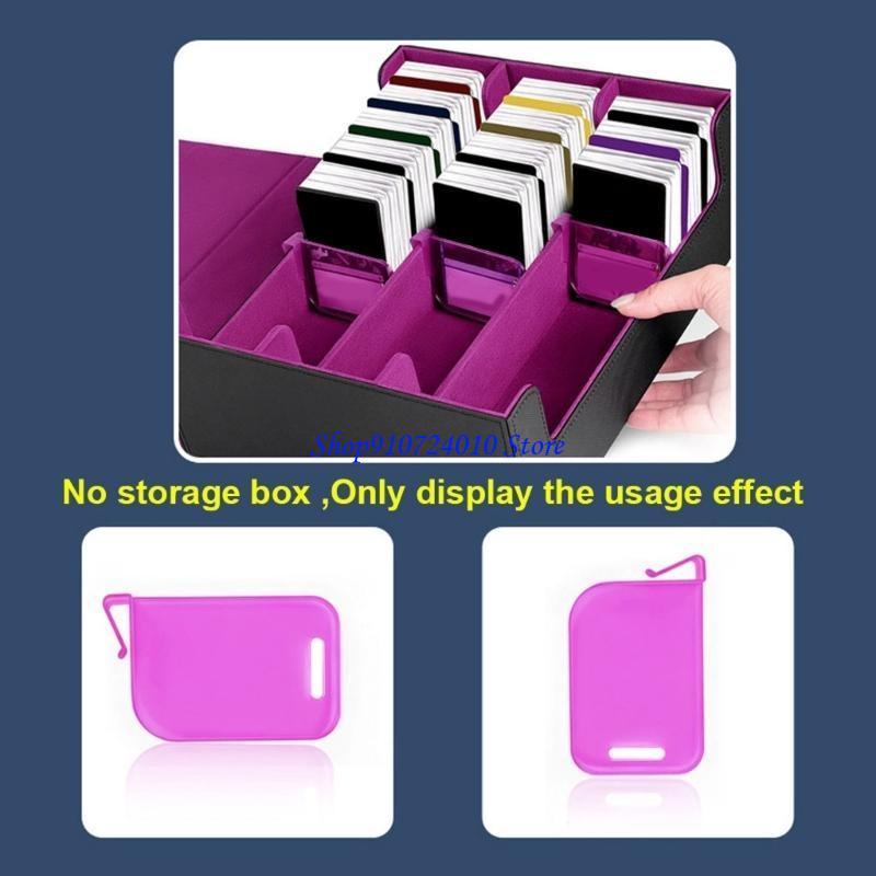 77HD 10Pcs Plastic Trading Card Box Baffle Clip Card Spacer Storage Classification Barrier Plate Clip Storage Partition Board