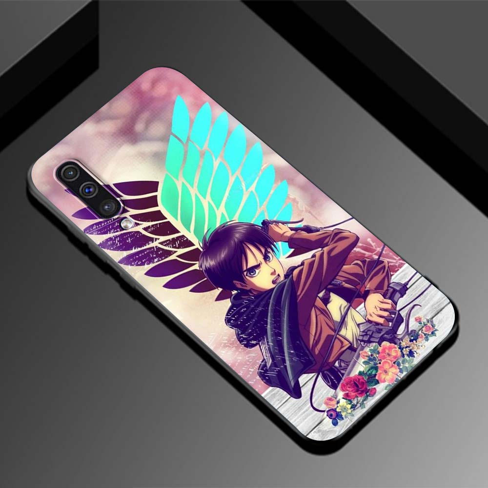 Case for Samsung Galaxy A32 A52 A72 5G A21S A51 A50 A70 A71 A50S A10 A20E A20 A30 A30S Luxury Phone Coque Attack On Titan Anime