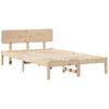 VidaXL Cadre de Lit avec Tête de Lit 135x190 cm en Pin Massif 872113