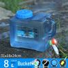 Портативное самоналивное ведро для хранения воды с краном - Пищевой пластик ПК для использования на открытом воздухе и в автомобиле