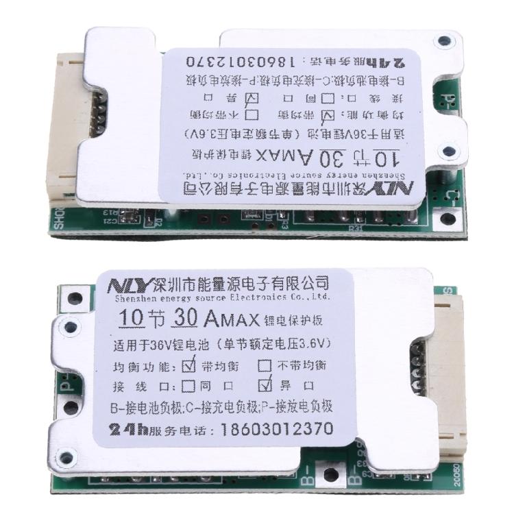 36В 35А 10S BMS PCB для платы защиты с балансировкой для литий-ионного аккумулятора