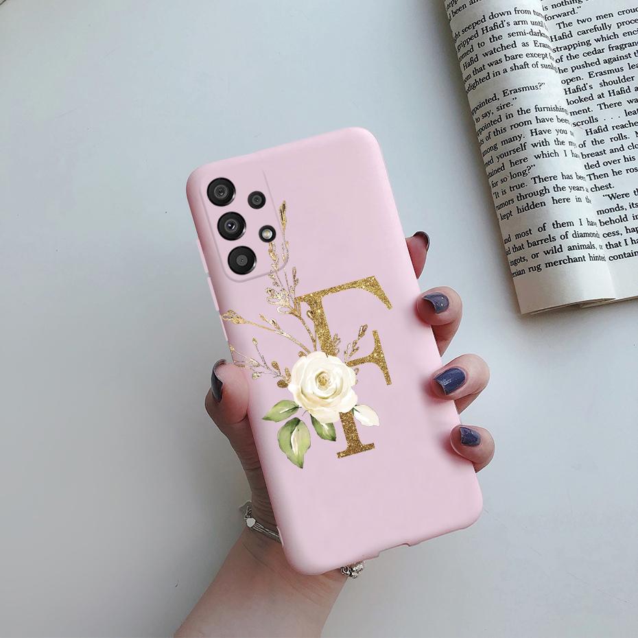 For Samsung Galaxy A53 5G Case A536B Cute Letters Silicone Soft Fundas Matte Cover Phone Case For Samsung A53 A 53 5G Coque Capa