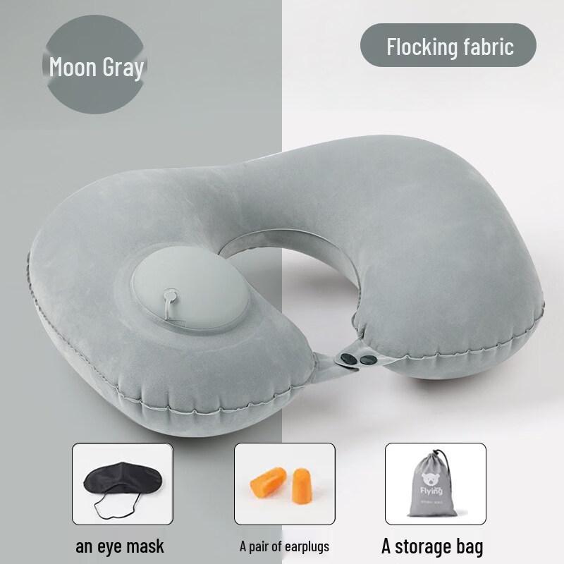 KASHICONG Inflatable U-shaped Neck Travel Pillow