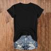 Women's Summer Fashion Solid Color V-Neck Loose Short Sleeve T-Shirt Top