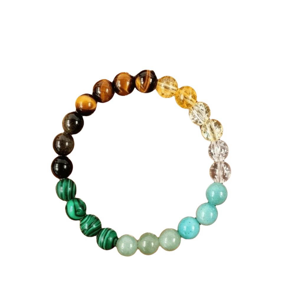 Vintage Stone Beads Bracelet Bohemian Wrist Chain Bracelet for Women Elastic Bangles Attract Wealth Bracelets Ladies Jewelry