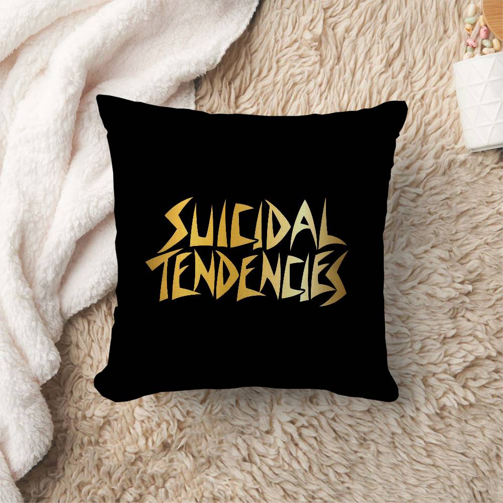 SSuicidalTendencys Heavy Rock Band Maple Design Cushion Cover Happy Autumn Harvest decor Holiday Decorati Pillow Cover