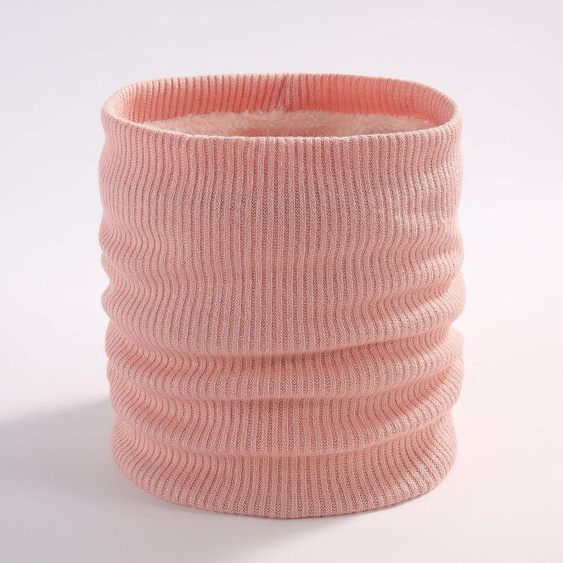 Winter Knitted Neck Cover Outdoor Warm Neck Cover Solid Color Men's and Women's Double-layer Pullover and Velvet Scarf