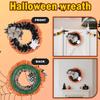 Halloween Wreath Plaid Bow Ribbon Artificial Wreath, Festival Garland Decoration
