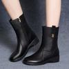 Женские зимние ботинки, обувь для мамы, хлопковые модные полусапоги, внешнеторговля, большой размер, кожаные ботинки