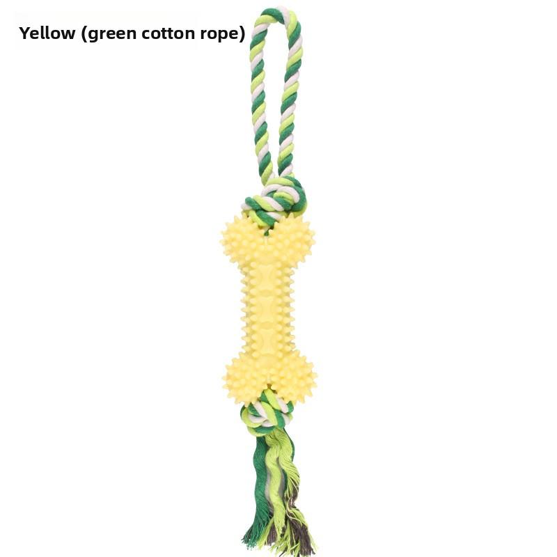 Игрушка для питомца хлопковая веревка в форме кости, износостойкая, тренировочный канат с узлами для прорезывания зубов, набор игрушек для собак, чтобы развлечь себя и не скучать