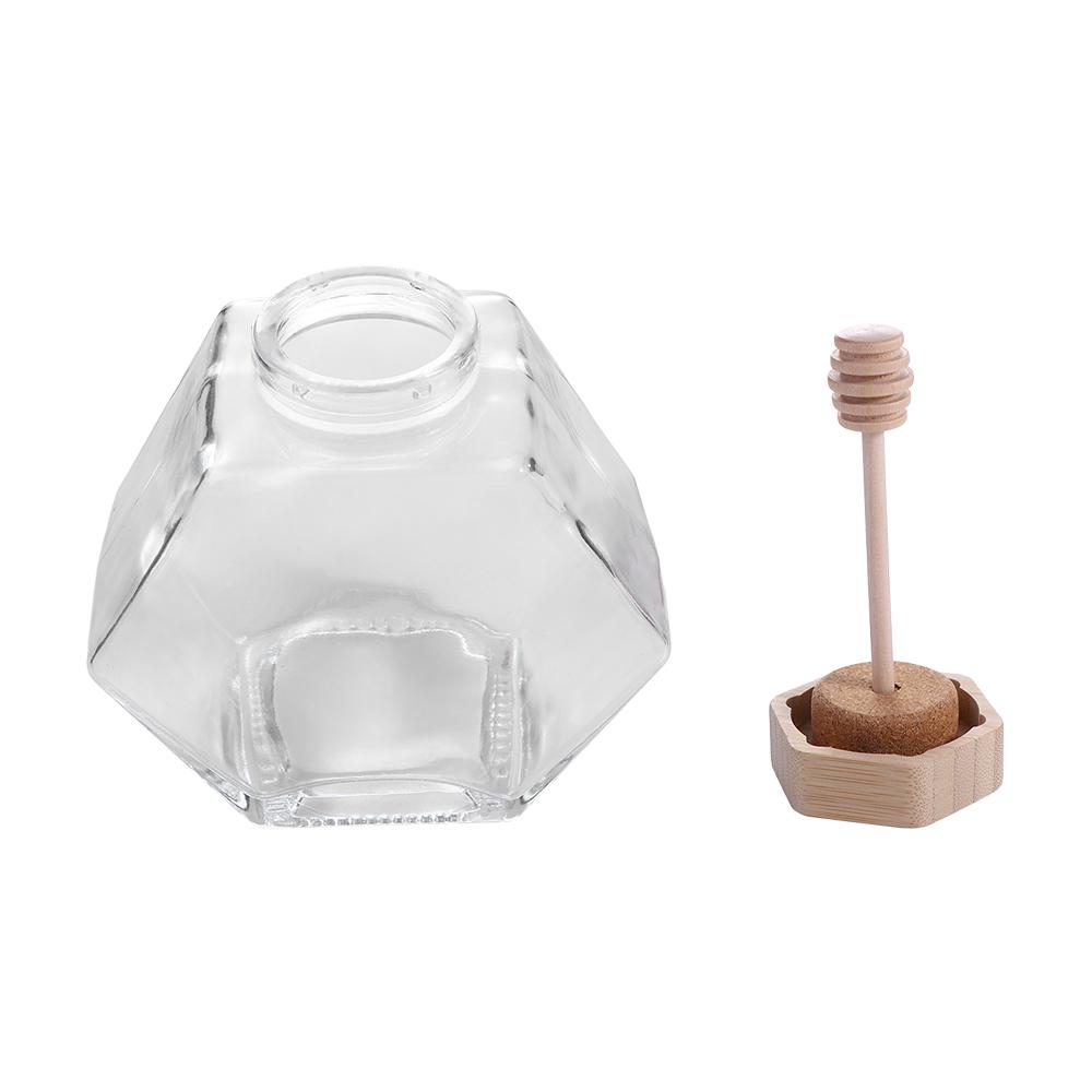 Жаростойкое домашнее стекло прозрачная крышка из пробки банка для меда горшочек для меда контейнер для хранения диспенсер