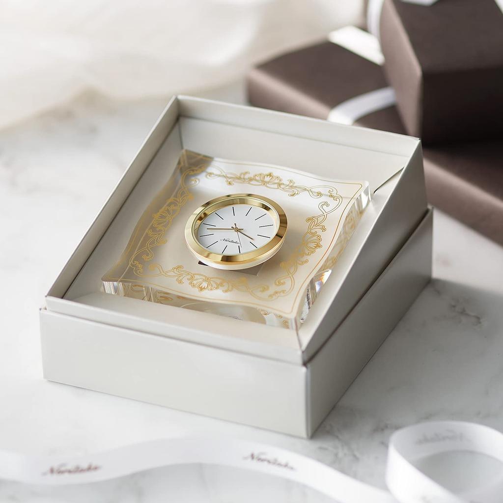 Noritake Настольные часы Высота Ширина Глубина Хэмпшир Золото 1 штука Золотой акрил прибл.. 9 см, примерно. 9 см, примерно. 2,5 см AC-CL/MC03