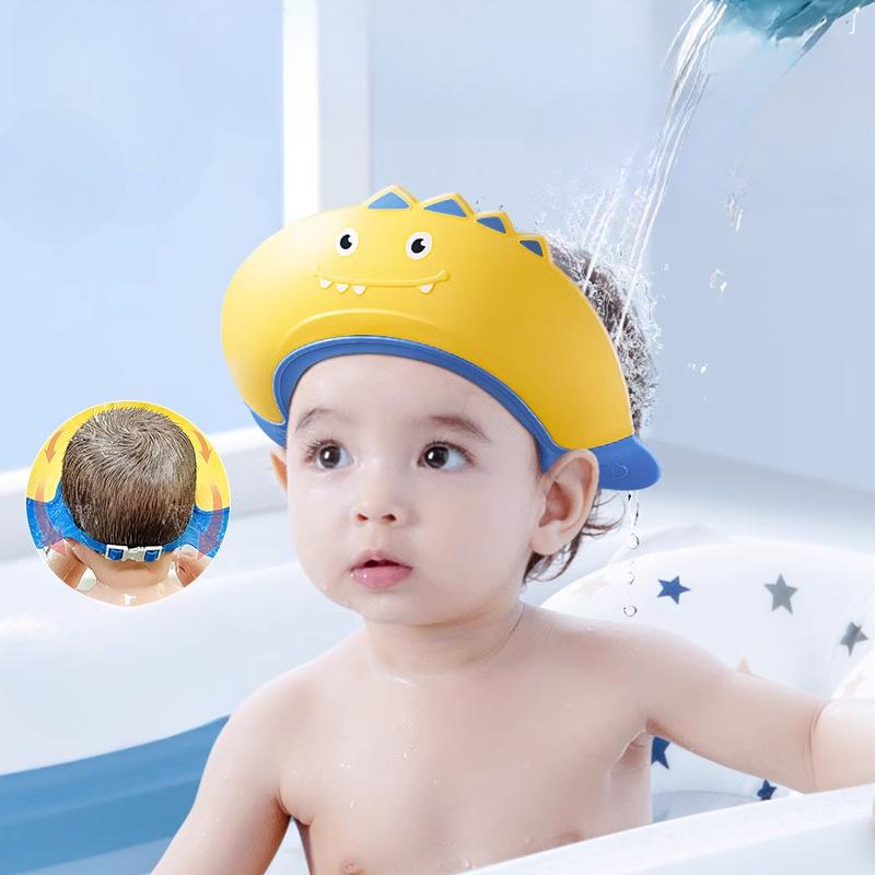 Детская шапочка для мытья головы, водонепроницаемая шапочка для душа для малыша, регулируемая шапочка для защиты от воды при мытье головы для новорожденного, ребенка
