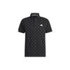 Polka Dot Print Fitted Short Sleeve Polo Shirt Men Polo Shirts Black HT6838