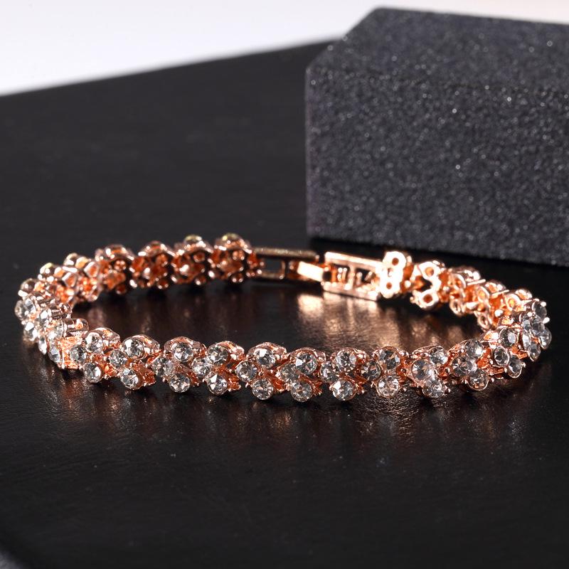 European and American New Bracelet Fashion Ladies Diamond-encrusted Zircon Bracelet for Girlfriend Valentine's Day Gift