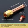 1Pc Air Conditioning Copper Pipe With Forged Brass Sae 1/4 3/8 5/8 1/2 3/4 Threaded Connector Fitting Adapter -20 To 120℃